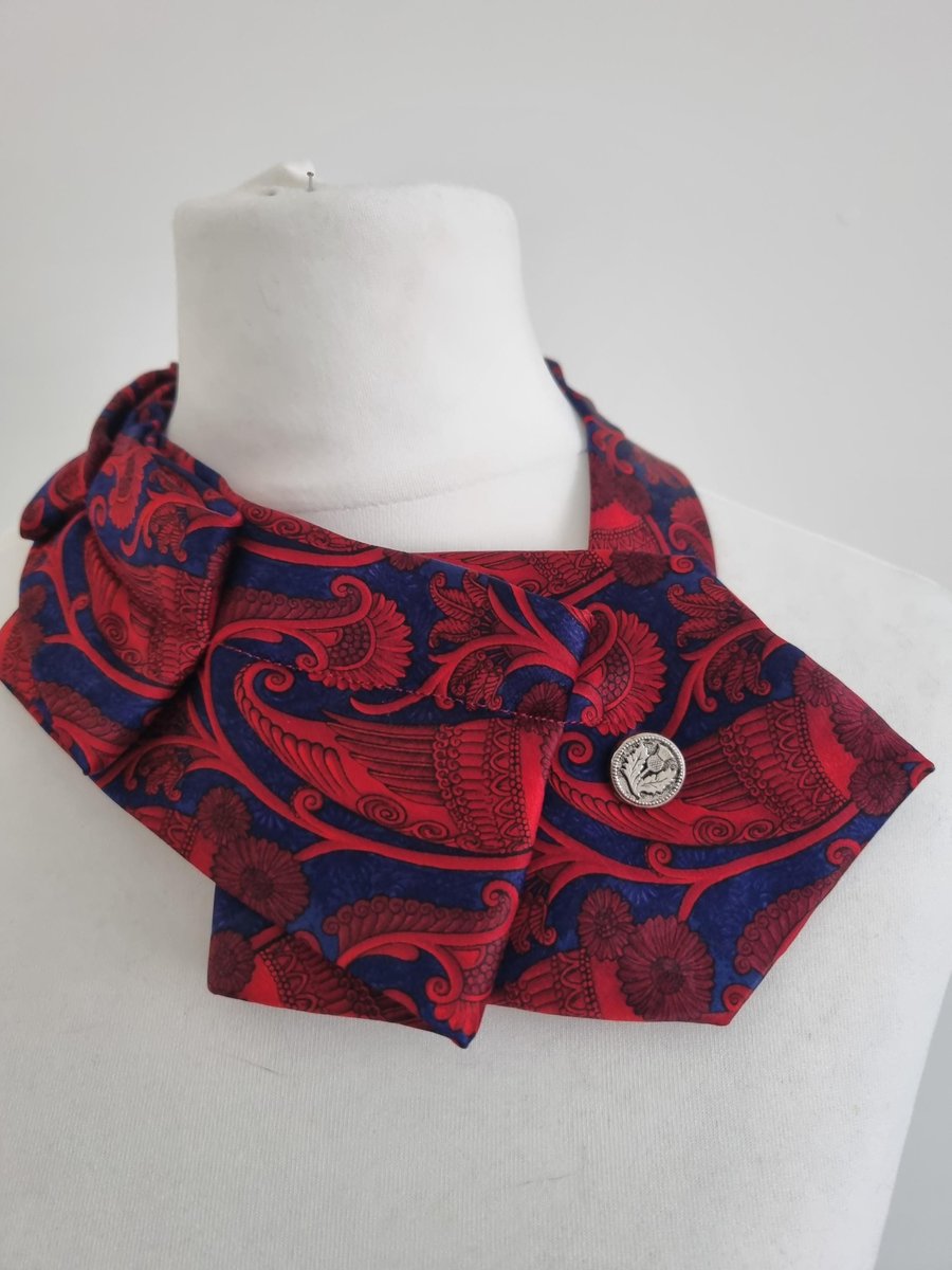 detachable collar, lanvin designer tie, upcycled, one of a kind gift, statement 