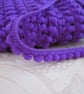 Royal Purple Mini Pompom Trim - Image 2
