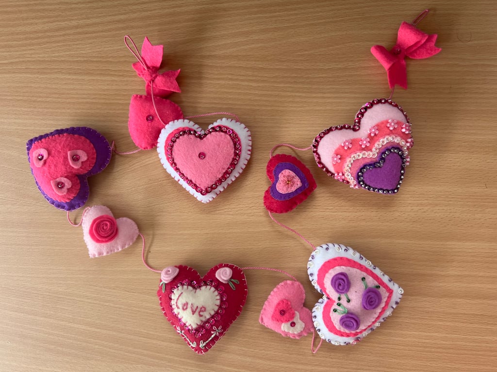 Heart Handmade Felt Bunting