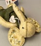 Elephant, hand sewn and dressed embroidered elephant, collectable artist bear - Image 10