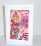 Liberty Fabric Shirley Smith Grayson Perry Blank Greetings Card Notelet
