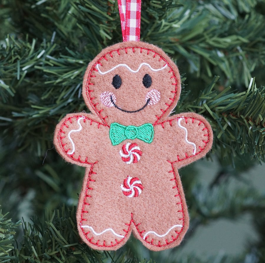 hanging gingerbread boy ornament