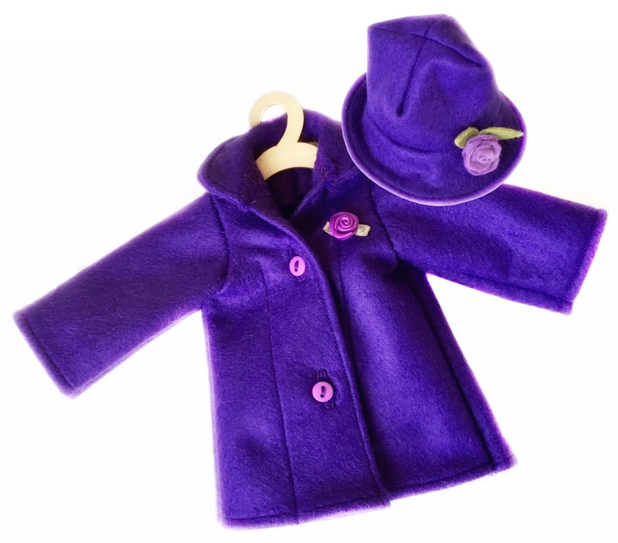 Purple Tailored Hat and Coat Set 
