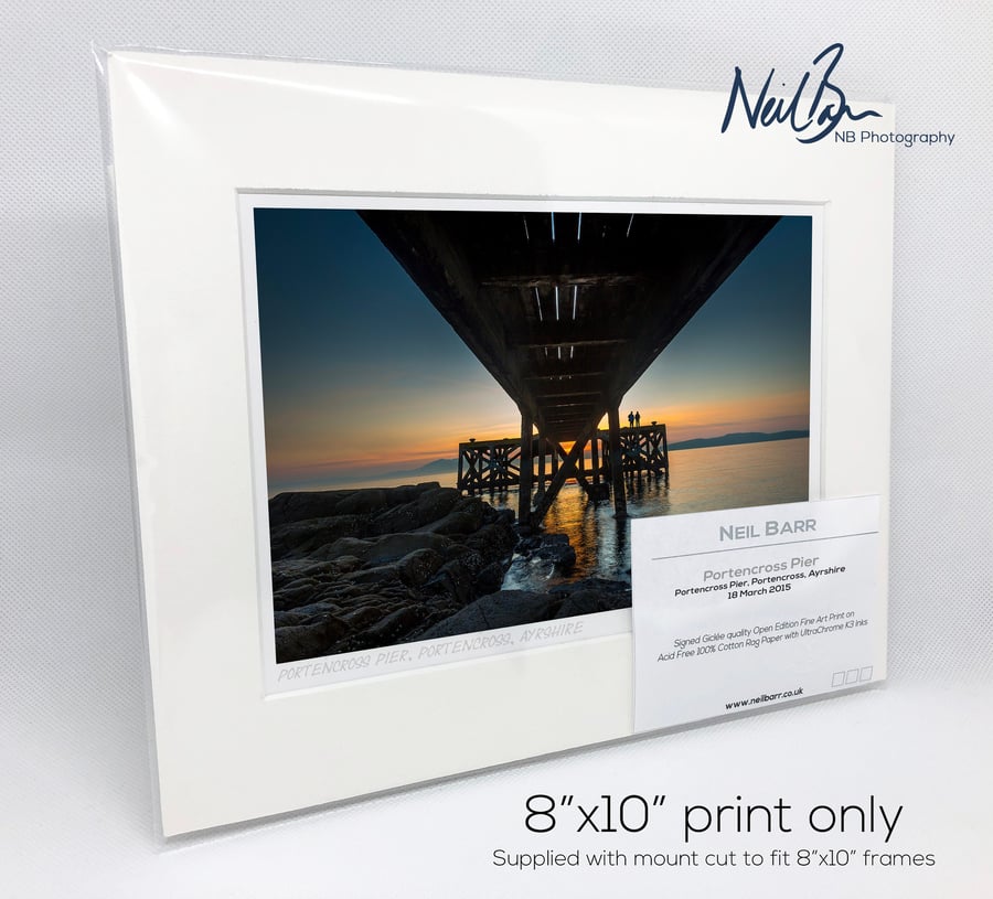 Portencross Pier Ayrshire Scotland - A5 (10" x 8") Unframed Print