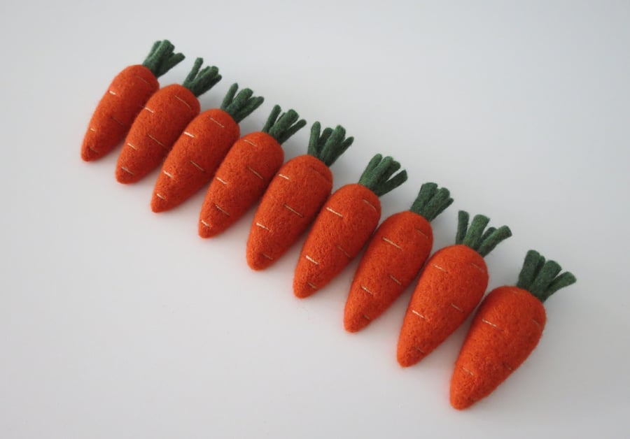 Seconds Sunday- Needle Felted Carrot Brooch