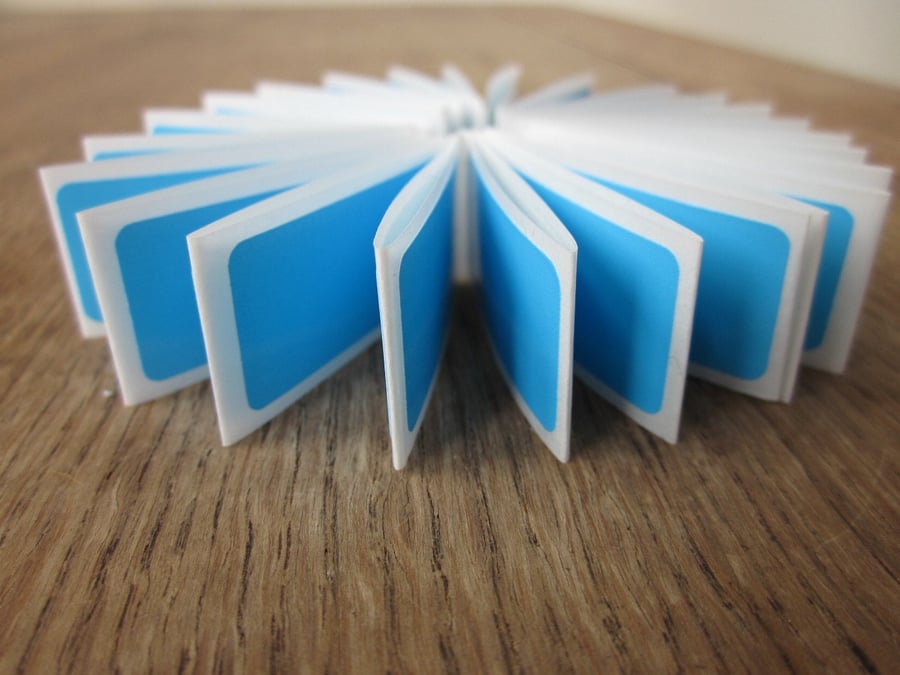 50 Small Topaz Blue Stickers