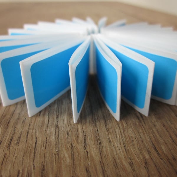 50 Small Topaz Blue Stickers