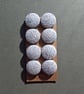 Set of eight scrap bag buttons -baby blue and oatmeal Harris Tweed - Image 3