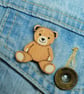 Teddy Bear Brooch, Handmade Collectors Teddy Bear Badge, Cute Bear Pin - Image 3