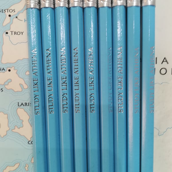 Study Like Athena HB Pencils, Pack 10 or 15, Back to School, Greek Mythology