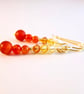 Carnelian And Swarovski Crystal Earrings - Handmade In Devon - Image 8