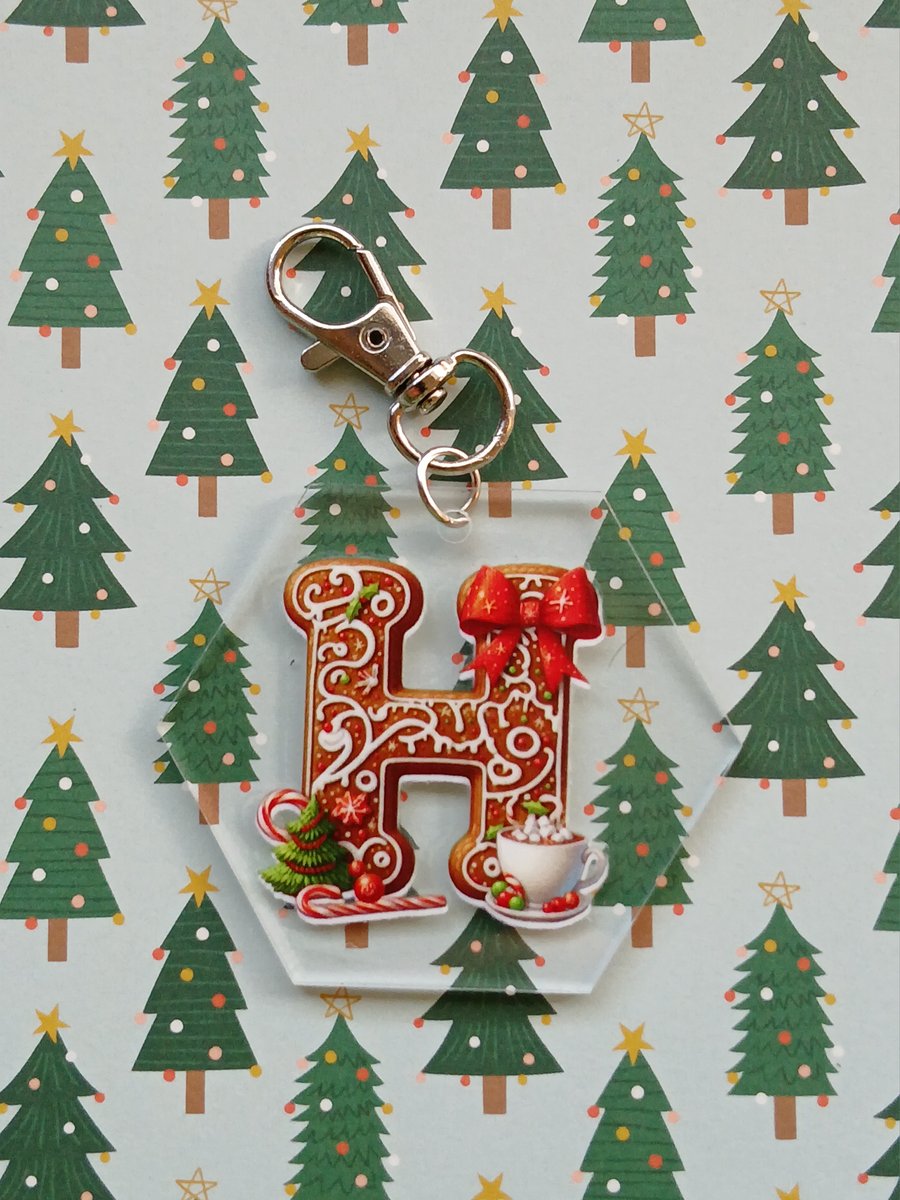 Acrylic Christmas keyring 