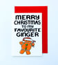 Funny Christmas Card To My Favourite Ginger Christmas Card for Red Heads - Image 4