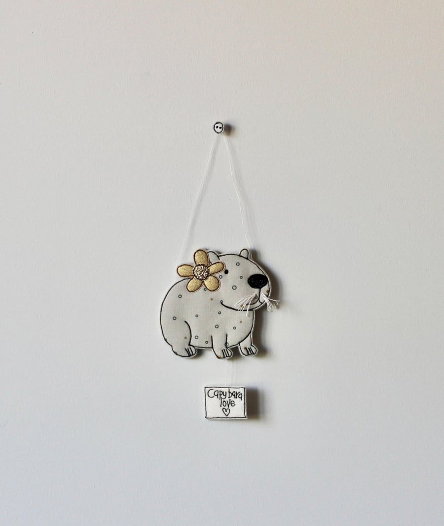 'Capybara Love' - Capybara Hanging Decoration