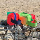 Colourful Upcycled Sailcloth Wash Bag - Bright Travel & Makeup Bag