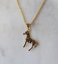 Zebra Pendant with gold plated Chain