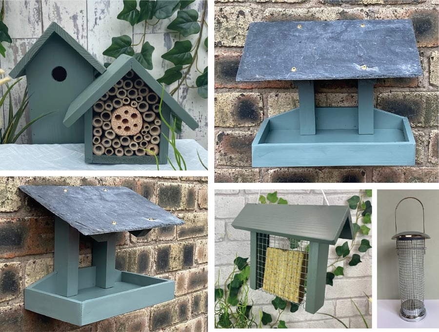 Bird Lover Set with Mounted Bird Table