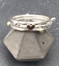 Jester Ring, gold heart ring, silver heart stack ring, love ring, valentines  - Image 3