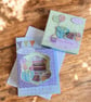 6 Handmade Greeting Card Set – Assorted Decoupage & Mixed Media Destash Cards - Image 8