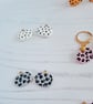 Halloween patterned pumpkin earrings, choose your colour and pattern - Image 6