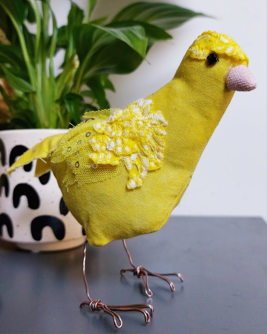 Canary inspired Soft Sculpture Ornament Decoration