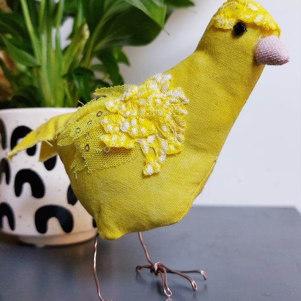Canary inspired Soft Sculpture Ornament Decoration