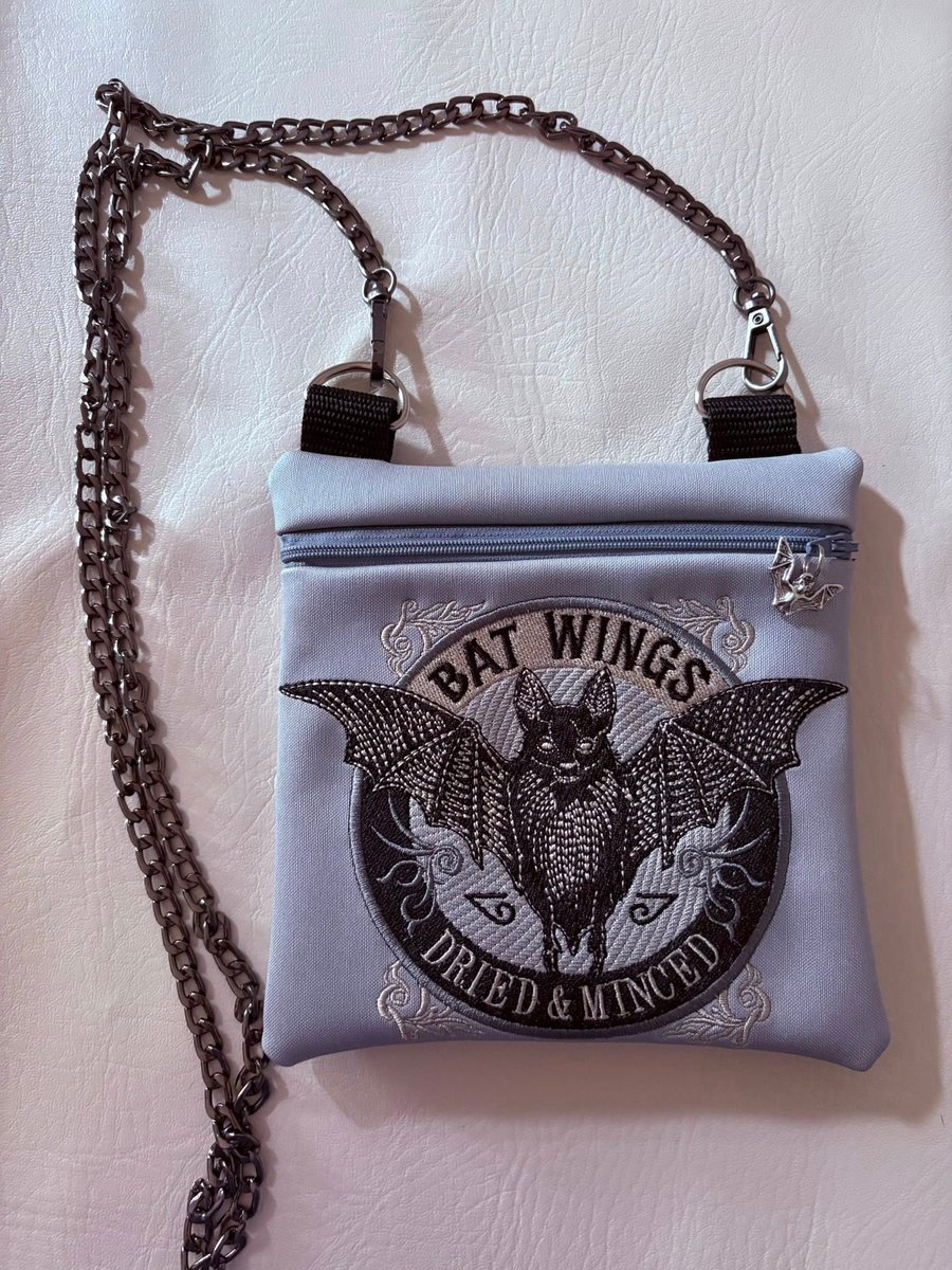 Embroidered Alchemist inspired Bat Wings Bag 