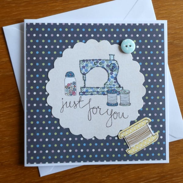 Just For You Card - Sewing
