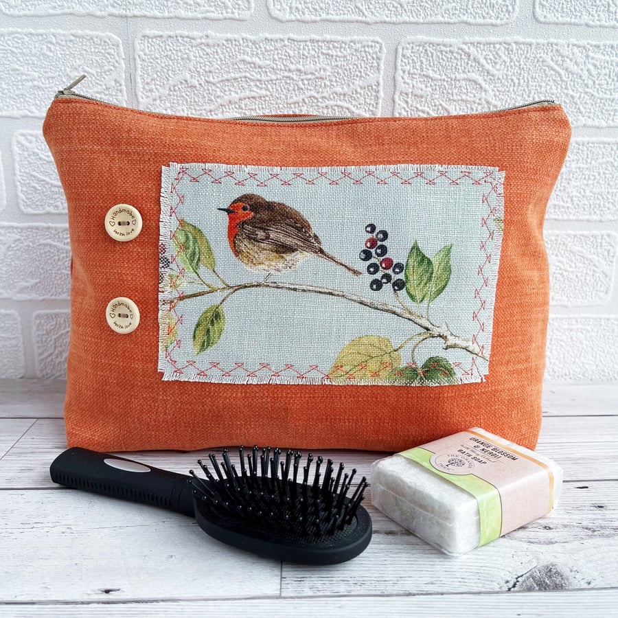 Robin and Berries Toiletry Bag 