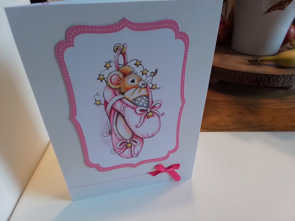 Any occasion card. Ballet. Birthday card. Handmade card. Ref 104