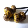 olive green lampwork beads
