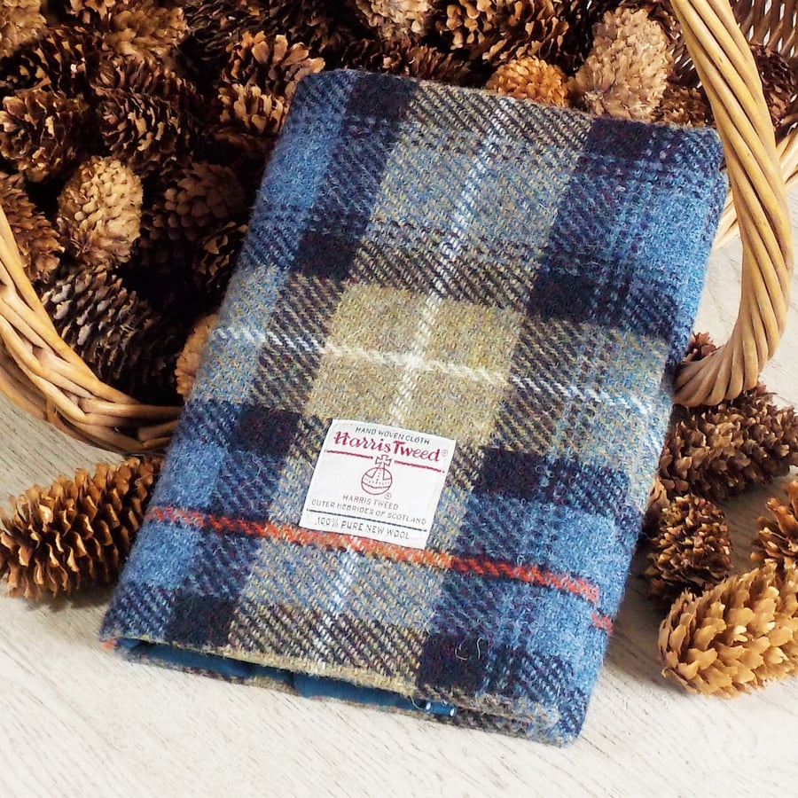 A5 diary notebook journal with Harris tweed cover in Mackenzie tartan
