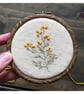 yellow wild flowers small hand embroidery - Image 2