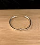 "Momenta" - Handmade Sterling Silver Hinged Bangle - Made to any size - 6x4mm  - Image 5