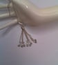 Silver Tassel With Pearls and Spacer Beads On Silver Plated Snake Chain - Image 4