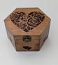 Wooden box with pyrography hearts for keepsakes, jewellery or trinkets  - Image 7