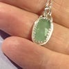 Green Sapphire pendant - September birthday - pale green