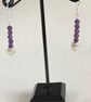 Sterling Silver Amethyst Heart Earrings - Image 2