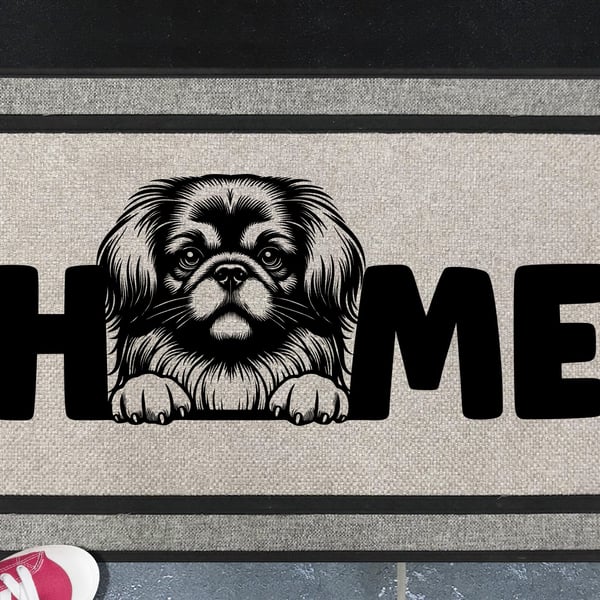 Pekingese Home Door Mat No.1 - All Weather Doormat - 45x70cm 