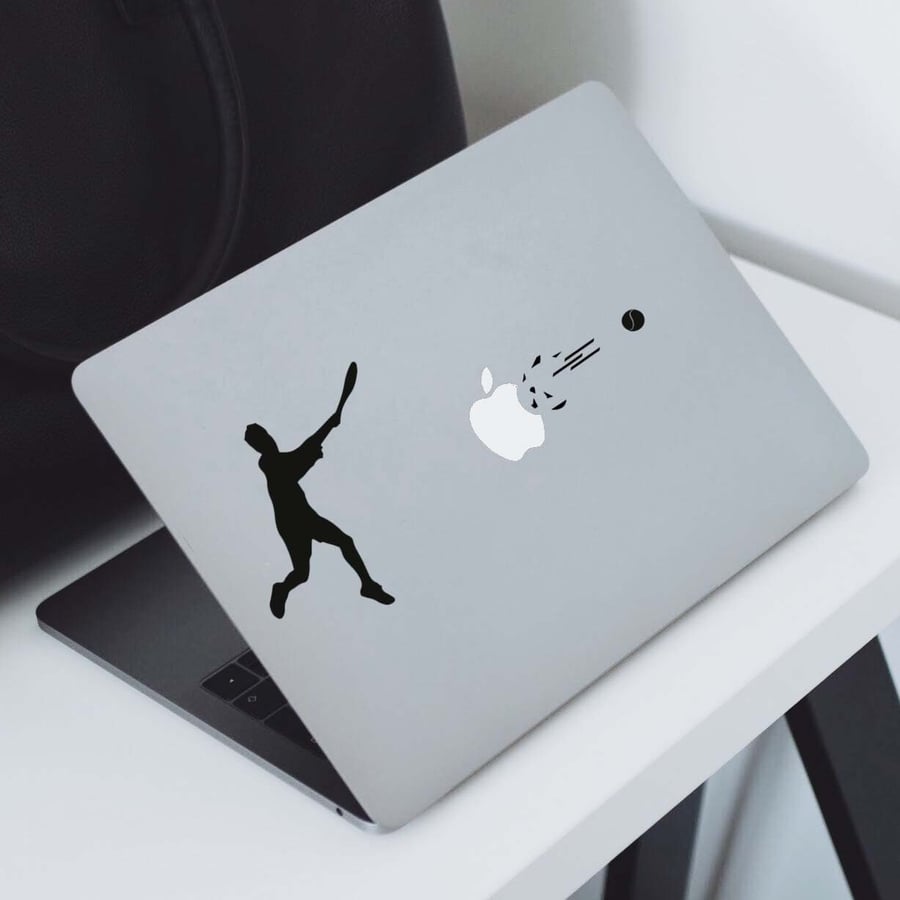 TENNIS PLAYER Apple MacBook Decal Sticker fits all MacBook models