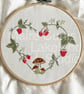 Wild Strawberry Heart Irish Linen Embroidery Kit - Image 3