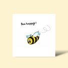 Bee Greeting Card: Bumble Bee Pencil Illustration (221)