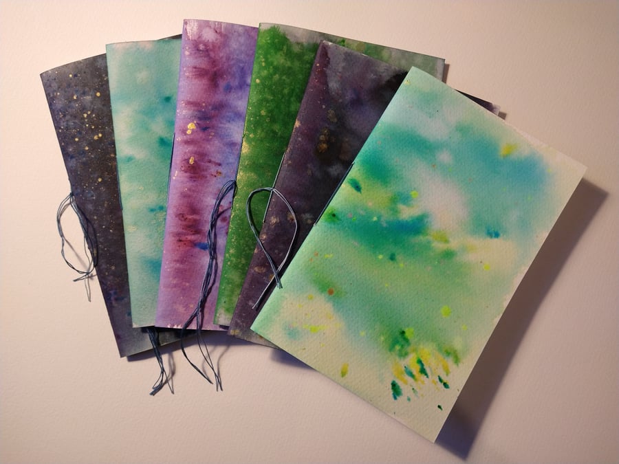 Handmade Sketchbook with Watercolour Cover