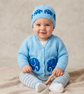Baby Knitting Pattern for Jacket and matching Hat with Elephants.  Digital - Image 1