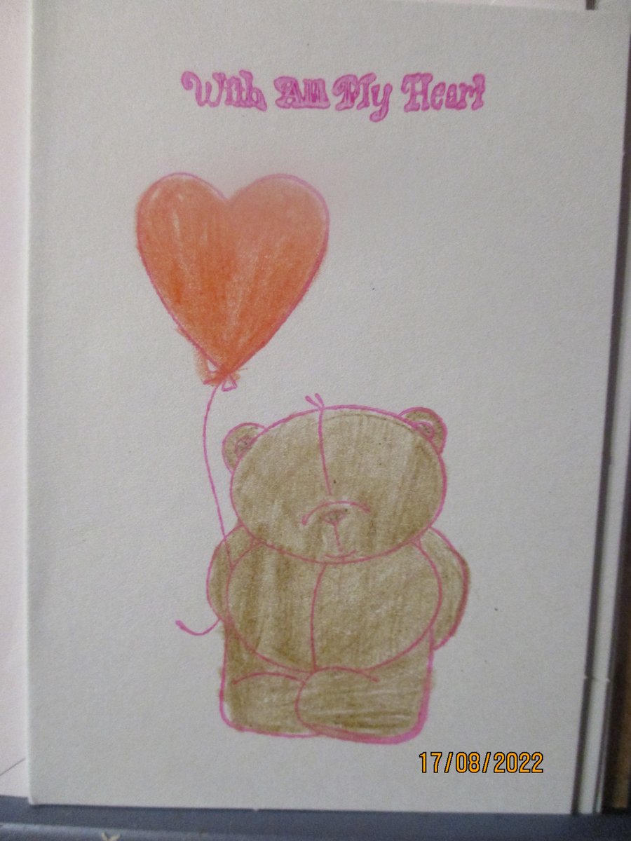 With all my Heart Teddy Small Card