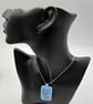  Lighthouse Fused Glass Pendant with Sterling Silver Findings