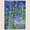 Original Painting of Blue Flowers (10 x 8 inches)