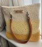 Handmade macrame crochet tote shoulder bag 