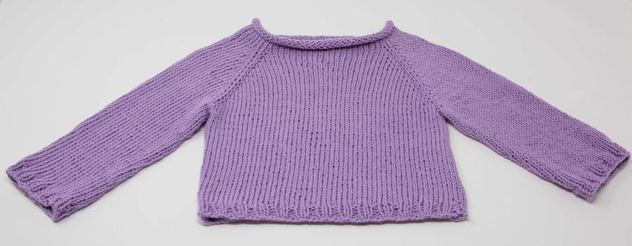 Lavender Organic Cotton Baby Jumper 3 - 6 Months
