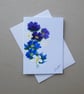 hand painted floral blank greetings card ( ref FA 117 B3 )